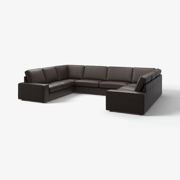 KIVIK Canapé en U, 7 places, Grann/Bomstad brun foncé