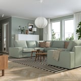 KIVIK Canapé en U, 7 places, Gunnared vert clair