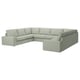 KIVIK Canapé en U, 7 places, Gunnared vert clair