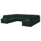 KIVIK Canapé en U, 7 places, Tallmyra vert foncé