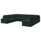 KIVIK Canapé en U, 7 places, Tallmyra vert foncé
