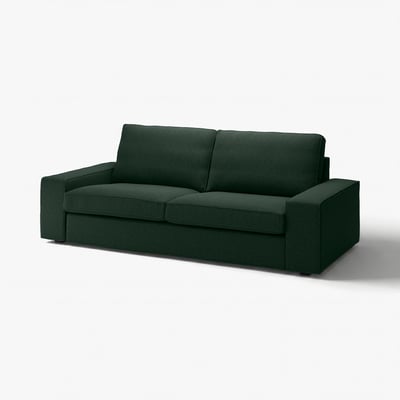 KIVIK Housse canapé 3 pl, Tallmyra vert foncé