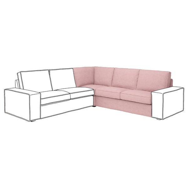 KIVIK Housse module d'angle, Gunnared brun-rose clair