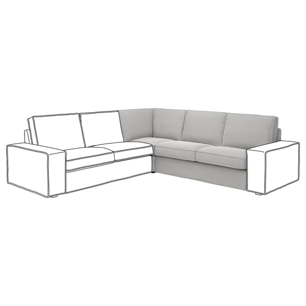 KIVIK Module d'angle, Tallmyra blanc/noir