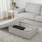 KIVIK Repose-pieds av rangement, Tallmyra blanc/noir