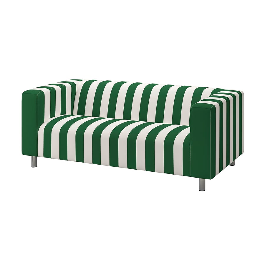 KLIPPAN Housse canapé 2 pl, Radbyn vert/blanc IKEA Suisse