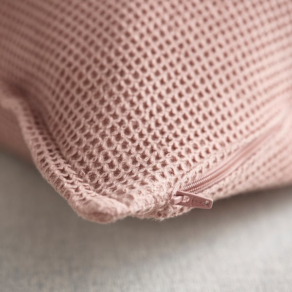 KLOTSTARR Housse de coussin, rose pâle, 50x50 cm