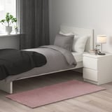 KNARDRUP Tapis, poils ras, rose pâle, 80x150 cm