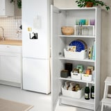 KNOXHULT Colonne avec porte, blanc avec cadre, 60x31x153 cm