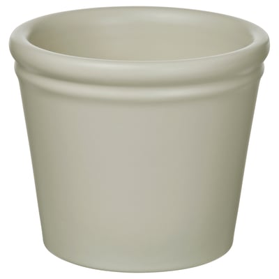 KÖRSBÄRSBJÖRK Cache-pot, beige-gris clair, 6 cm