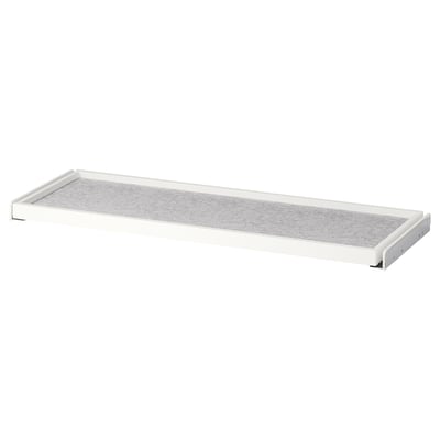 KOMPLEMENT Plateau couliss av tapis de tiroir, blanc/gris clair, 100x35 cm