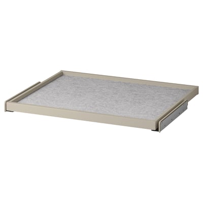 KOMPLEMENT Plateau couliss av tapis de tiroir, gris-beige/gris clair, 75x58 cm