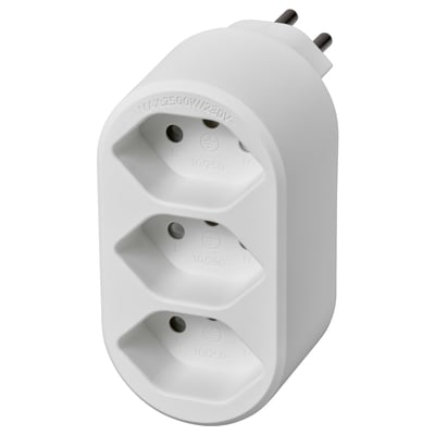 KOPPLA Multiprise, 3 prises, blanc
