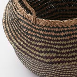 KRALLIG Panier, jonc de mer/noir, 25 cm