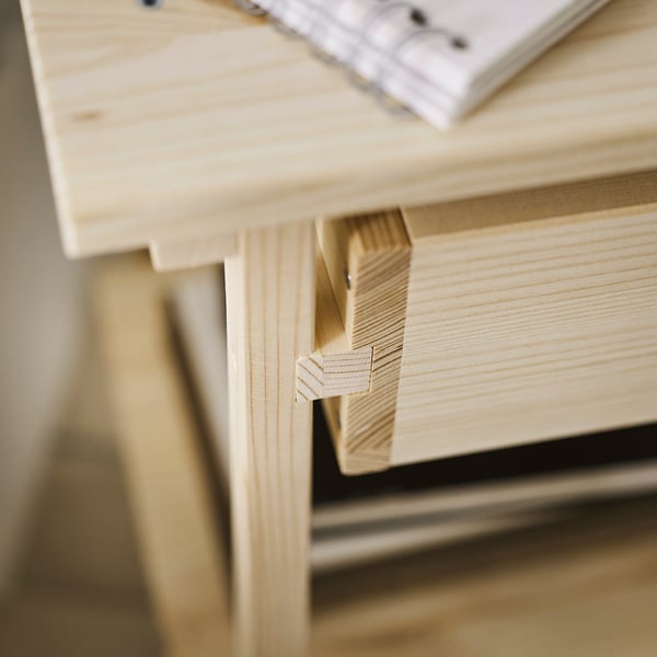 KRONÖREN Table de chevet, pin, 39x32x55 cm