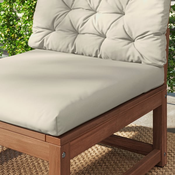 KUDDARNA Coussin d'assise, extérieur, beige-gris clair, 62x62 cm
