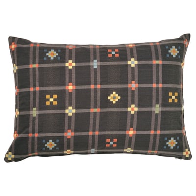 KUSTGRAN Housse de coussin, anthracite, 40x58 cm