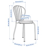 LÄCKÖ Table+2 chaises, extérieur, gris/Frösön/Duvholmen gris foncé