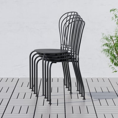 LÄCKÖ Table+2 chaises, extérieur, gris