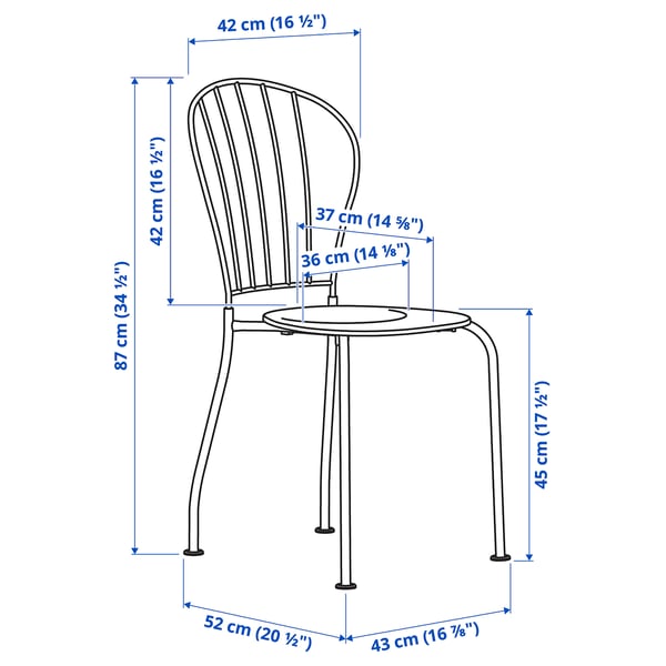 LÄCKÖ Table+2 chaises, extérieur, gris