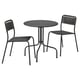 LÄCKÖ / VIHOLMEN Table+2 chaises, extérieur, gris/gris foncé