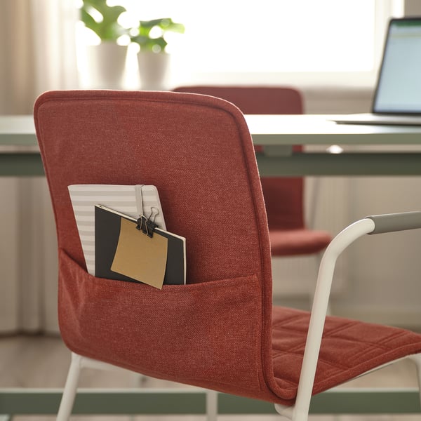 LÄKTARE Chaise conférence, rouge/blanc