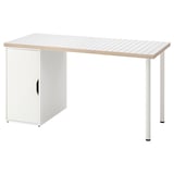LAGKAPTEN / ALEX Bureau, blanc/anthracite, 140x60 cm