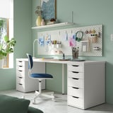 LAGKAPTEN / ALEX Bureau, blanc, 200x60 cm