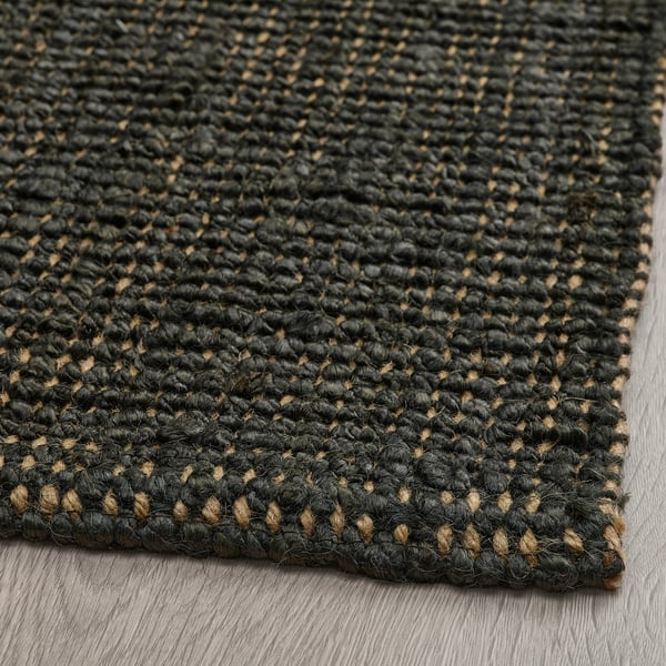 LANDBANA Tapis tissé à plat, vert foncé, 160x230 cm
