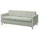 LANDSKRONA Canapé 3 places convertible, Gunnared vert clair/bois/noir