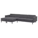 LANDSKRONA Canapé 5 pl + méridiennes, Gunnared gris foncé/bois/noir