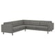 Option: LANDSKRONA Canapé d'angle, 5 places, Grann/Bomstad gris-vert/bois/noir