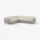 LANDSKRONA Canapé d'angle, 5 places, Gunnared beige/noir/bois