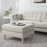LANDSKRONA Repose-pieds, Gunnared beige/bois
