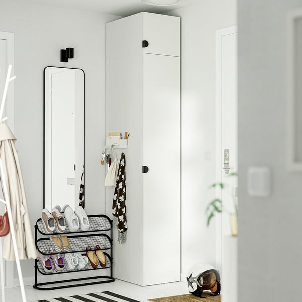 LASTARE Combinaison armoire, blanc/avec surmeuble, 40x62x236 cm