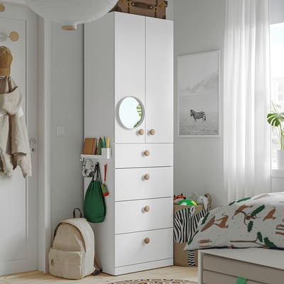 LASTARE Combinaison armoire, blanc, 60x42x200 cm