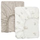 LEN Drap housse pour lit bébé, blanc beige/motif à pois motif lapin, 70x140 cm