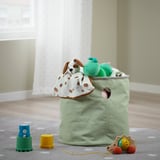 LEN Sac de rangement, à pois vert/gris clair