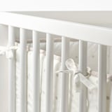 LENAST Tour de lit bébé, à pois/blanc gris, 70x140 cm