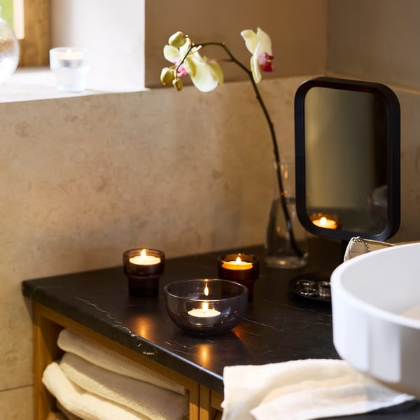 LOTSFÅGEL Bougie parfumée, linge frais blanc, 3.5 hr