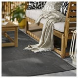 LUFTFARTYG Tapis tissé à plat, int/extérieur, noir/rayure, 160x230 cm