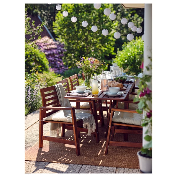 LYDERSHOLM Tapis tissé à plat, int/extérieur, brun moyen, 160x230 cm
