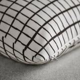 MÄSTERROT Housse de coussin, blanc/noir, 50x50 cm