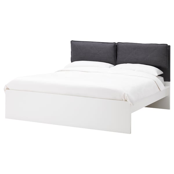 Malm Housse Tete De Lit Avec 2 Oreillers Skiftebo Gris Fonce 160 Cm Ikea Suisse