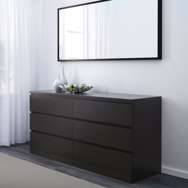 MALM Mobilier chambre, lot de 4, brun noir, 140x200 cm - IKEA Suisse