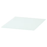 MALM Plateau en verre, blanc, 40x48 cm
