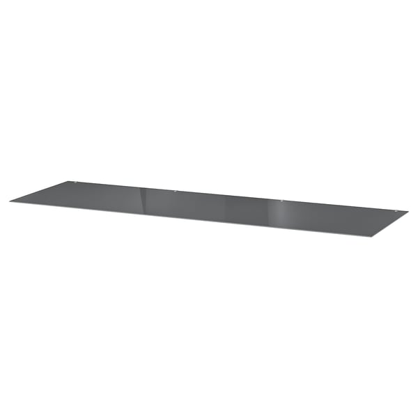 MALM Plateau en verre, incolore gris, 160x48 cm