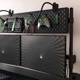 MÅLOMRÅDE Bureau gamer assis/debout, avec bras d'écran/électrique noir, 180x80 cm