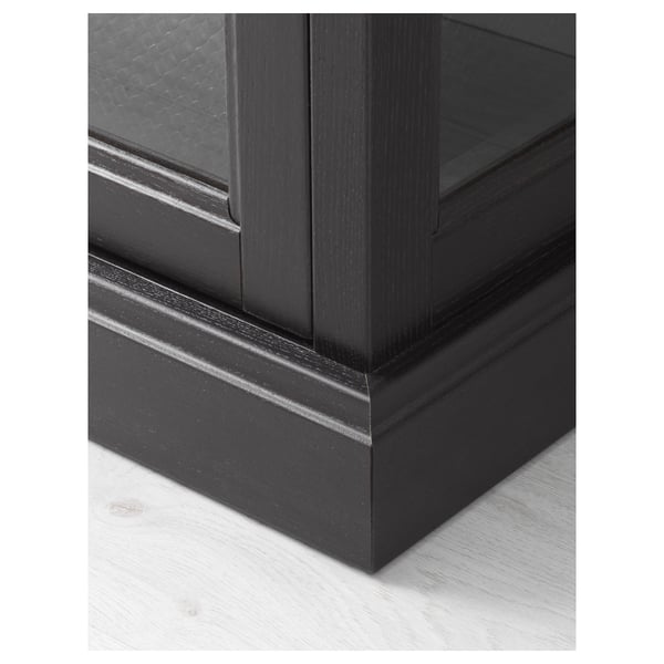 MALSJÖ Vitrine, teinté noir, 103x48x141 cm