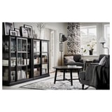 MALSJÖ Vitrine, teinté noir, 103x48x141 cm